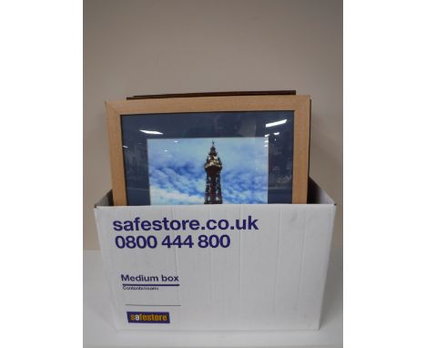 Three boxes containing a large quantity of assorted pictures and prints, oils on board, copper panel etc
