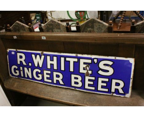 Large vintage Enamel sign "R White's Ginger Beer"