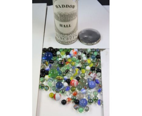 Collection of vintage marbles, various sizes