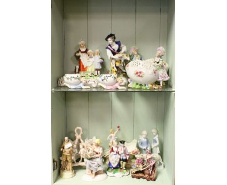 Collection of vintage figurines to include 19th Century