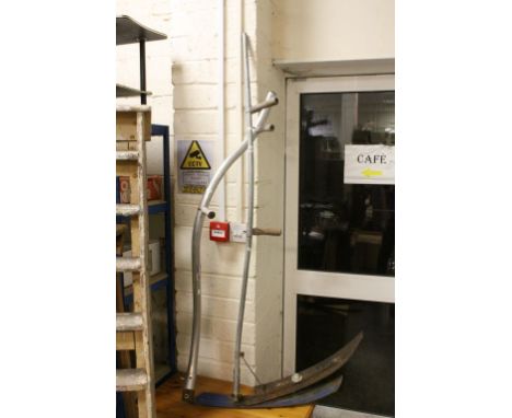Two Metal and Wooden Handled Scythes plus a Fireguard