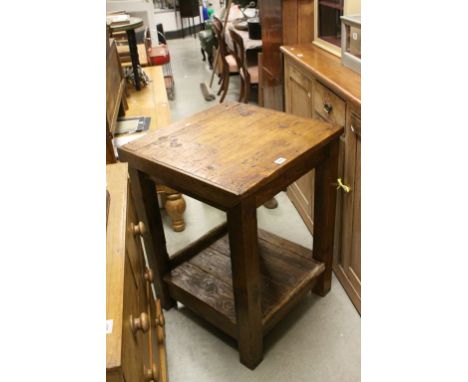 Vintage Rustic Pine Kitchen Preparation Table