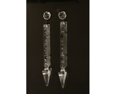 Collection of vintage Crystal drops in canvas bags