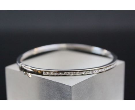 Silver and CZ Bangle