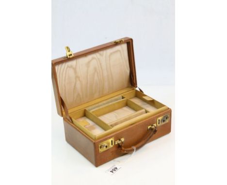 Vintage Leather Jewellery Case with Fitted Interior