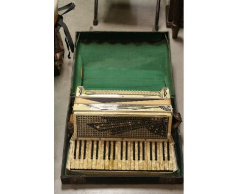 Vintage cased Castello Accordian