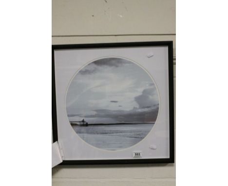 Framed &amp; glazed Glycee Print of Clevedon Pier by Luke Salaman