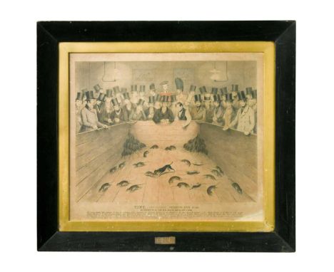 Two rat-catching scenes, 19th century prints, Engraved by A Butler, 'Tiny - The Wonder - Weighing Only 5 1/2 Lbs', lithograph