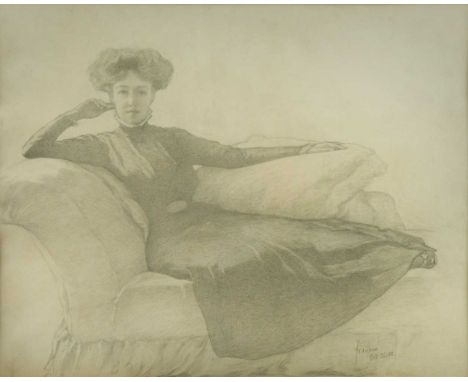 § Sir Francis Oppenheimer (British, 1870-1961) Portrait of Marie Ruan Hopkinson (1878-1949), aged 29signed lower right 'franc