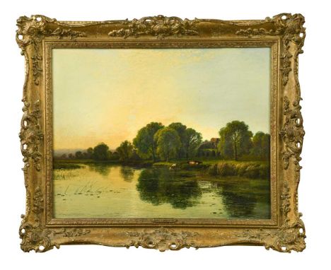 Edwin Henry Boddington (British, 1836-c. 1905) Evening at Medmenham, Buckinghamshiresigned lower right '...Boddington' and da