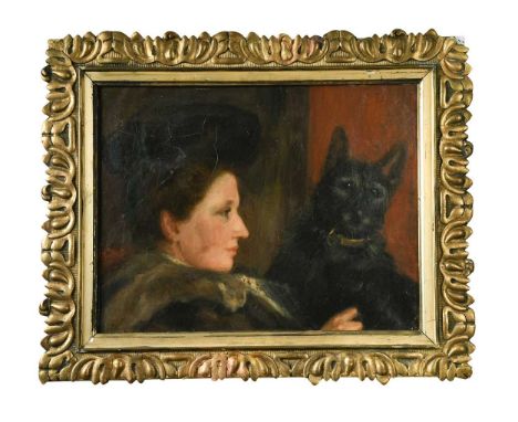 § Ethel Moorhead (Scottish, 1869-1955) Portrait of Dr Alice Moorhead (1868-1910), the artist's sister, with her Scottish terr