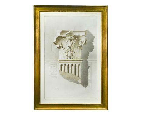 Sergei Bender (Russian, b. 1955) A pair of architectural studies of Corinthian columnseach signed lower left 'S. Bender'water