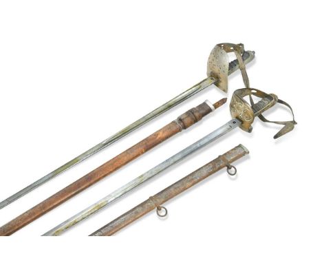 A Sarawak Military sword by Henry Wilkinson of Pall Mall, the fullered blade numbered 29154, wirebound fishskin grip and bras
