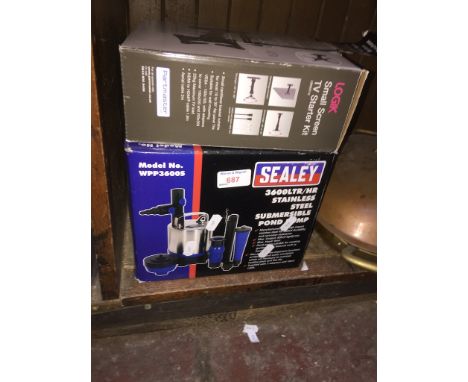 POND PUMP AND TV BRACKET