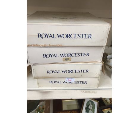 FOUR ROYAL WORCESTER BOXED COLLECTORS PLATES     
