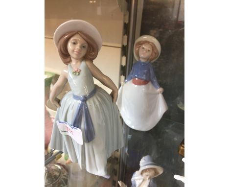 LLADRO FIGURE OF A GIRL AND NAO FIGURE OF A GIRL