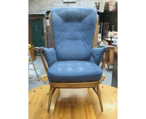 ERCOL HIGH BACK ARMCHAIR 