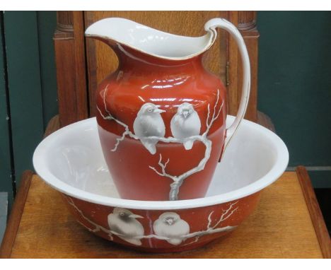 VICTORIAN STYLE CERAMIC JUG AND BOWL SET 