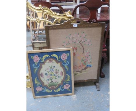 EMBROIDERED FIRESCREEN AND EMBROIDERED PICTURE