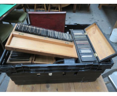 PARCEL OF VARIOUS MAGIC LANTERN SLIDES AND MODERN CAMERA 