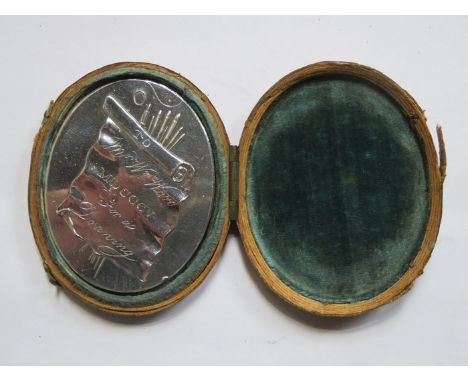 OVAL MINIATURE PORTRAIT WITHIN RED CASE 