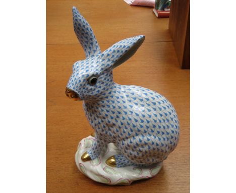 HEREND CERAMIC RABBIT, APPROXIMATELY 30cm HIGH 