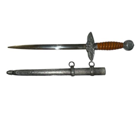 Miniature copy of German Third Reich officers dagger, total length with scabbard 25cm. 