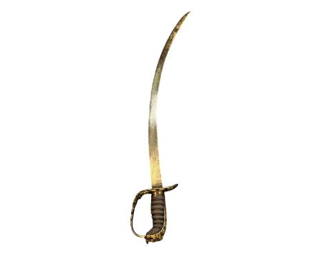 1803 pattern officers sword 1803 pattern Light Infantry Officers sabre, 32inch curved fullered blade, pierced brass grip with