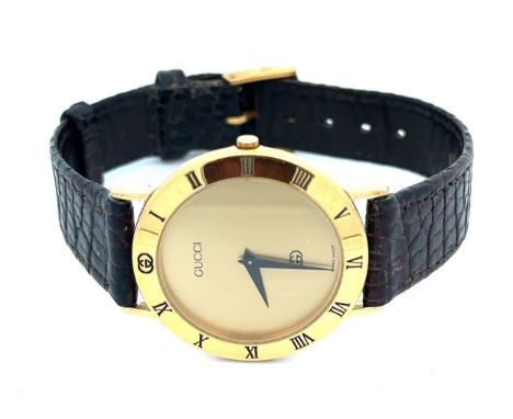 t154 AUTHENTIC GUCCI G 3000.L Gold Plated / Sherry Line / Original Cro –  TimeKeepersOlive