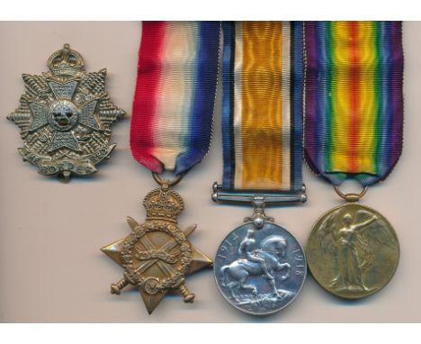 First World War – Joseph William Seward – First World War Star Trio to 9187 PTE J. W. SEWARD BORD. R. Born in 1885 in Padding