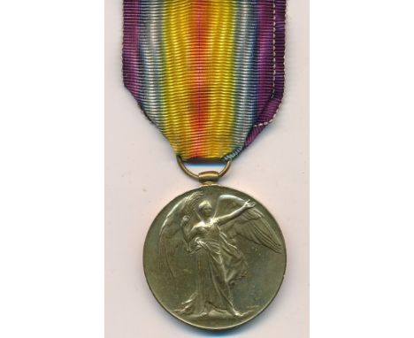 First World War – John F Cornthwaite – Victory Medal to 242885 PTE J. E. CORNTHWAITE. MIDD’X R. With ribbon. With copied MIC.