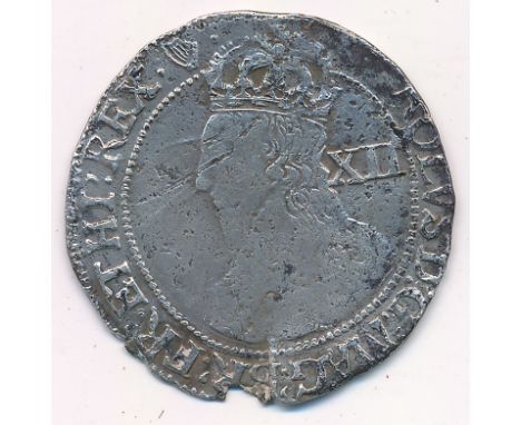 Charles I Tower Mint shilling mm. harp, 5.62g. 