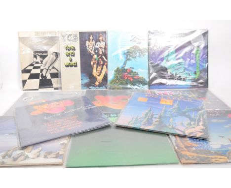 YES - A collection of twelve 20th Century YES vinyl LP record albums. To include: The Ladder; Close to the Edge; Shows; Somet