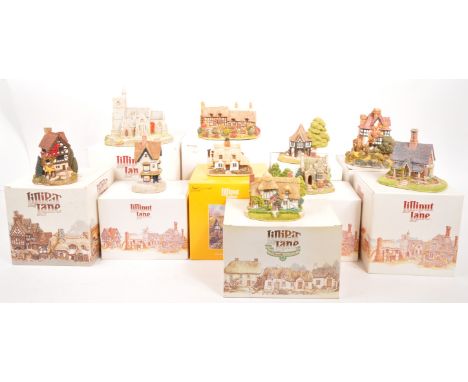 Lilliput Lane - A collection of ten 20th Century Lilliput Lane cottage model figures all in original boxes. Comprising of St 