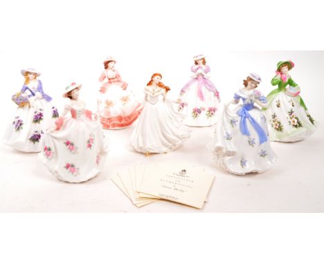Royal Worcester -&nbsp; A collection of seven porcelain Royal Worcester figurines. Comprising of: limited edition Sweet Anemo