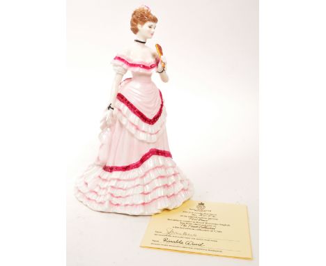 Royal Worcester - A limited edition porcelain Royal Worcester figurine entitled First Dance from The Tissot Collection. Limit