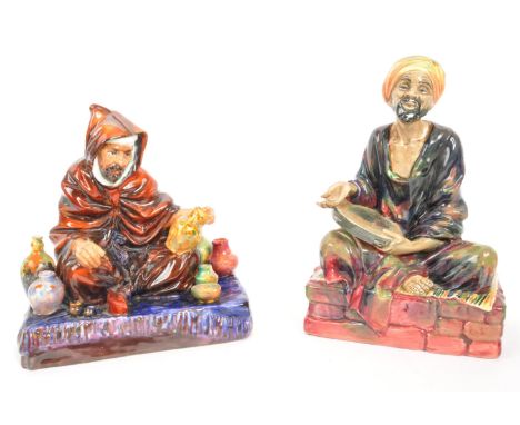 Royal Doulton - Two 20th Century vintage porcelain china Royal Doulton figurines comprising of The Potter HN1493, and Mendica