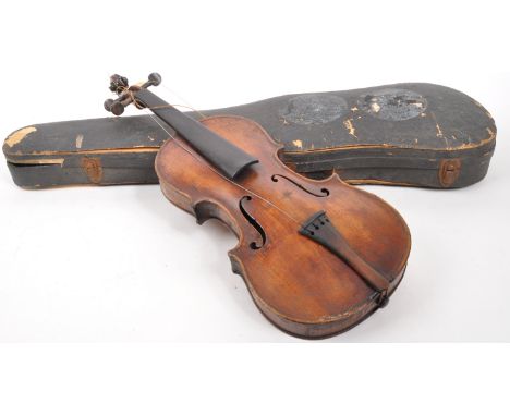 Johann Ulrich Eberle - An 18th Century full sized 4/4 violin musical instrument with label inside reading ' Joannes Udalricus