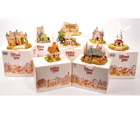 Lilliput Lane - A collection of eight 20th Century Lilliput Lane cottage model figures all in original boxes some with certif