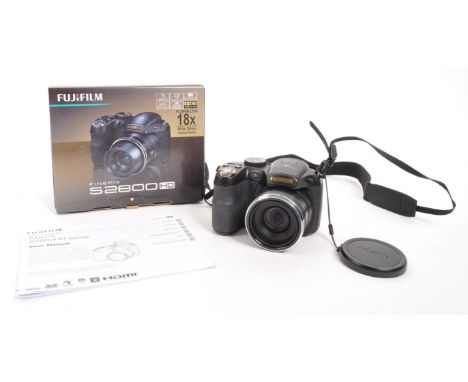 Fujifilm - A circa 2010 Fujifilm Finepix S2800HD digital bridge camera. The camera in a black colourway, with F3.1-5.6 5-90mm