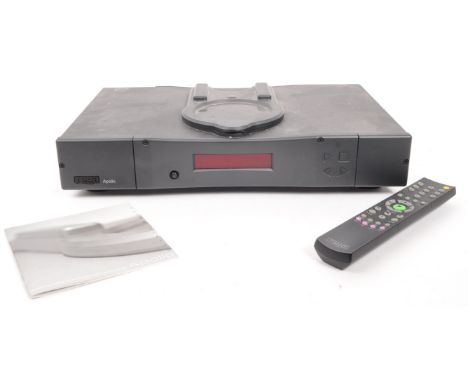 Rega - A vintage late 20th century Rega Apollo CD Compact Disc player. In a black colourway, with owners manual and remote.&n