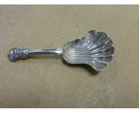 A Victorian silver caddy spoon