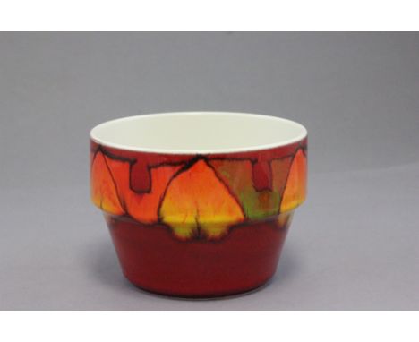 Poole Pottery Red Ground ' Delphis ' Jardiniere 