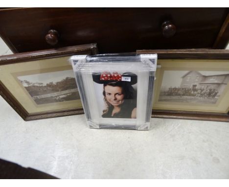 Two early 20th century hunting photographs (one purportedly of the Yates family, Preston, Lancs) along with a photograph of a