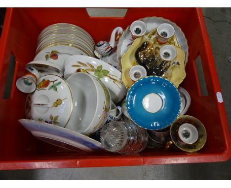 A collection of ceramics including Royal Worcester etc