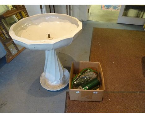 A modern ceramic water fountain & pump