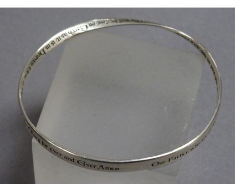 Boxed hallmarked silver bangle in Museum Collection box