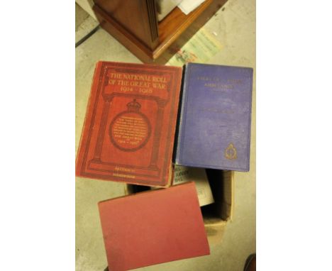 A collection of military books including Army lists, The national roll of the Great War and various others 