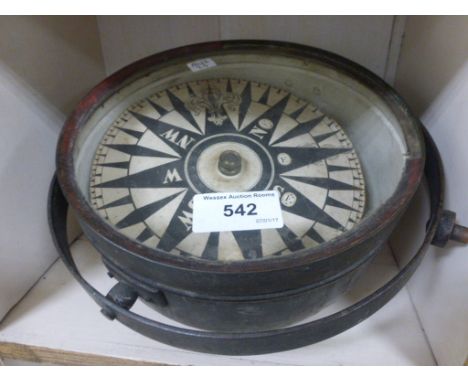 19C possibly Welsh gimballed compass