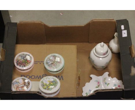 Four  Royal  Doulton Brambly Hedge trinket boxes and other items 